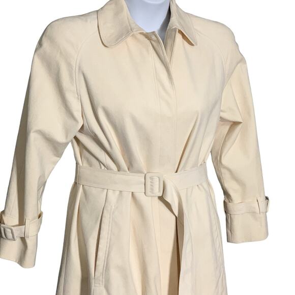 Vintage 1970s Adolph Schuman for Lilli Ann Suede Trench Coat Belted Size Medium - Picture 4 of 10